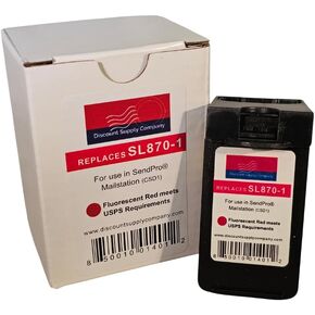 SL-870-1 Red Ink Cartridge, Compatible, High Capacity 18ml, for use in SendPro Mailstation (csd1) by Discount Supply Company