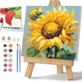 Hkejoi Hummingbird Paint بواسطة أرقام أرقام مجموعة للمبتدئين للبالغين ، وطلاء الطيور بأرقام مع إطار و Eastel ، و DIY Crafts Painting by Number for Gift Home Wall Decor