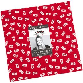 أبريل روزنتال xoxo كعكة 42 مربعات 10 بوصة Moda Fabrics 24140LC