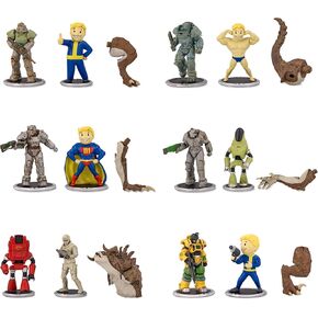 Toynk Fallout X01 Power Armor and Protectron 3-Inch Mini Figure Set 2-Pack for Adults | Includes Build-A-Figure Deathclaw Piece