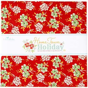 Riley Blake Home Town Holiday Collection by Lori Holt of Bee in My Bonnet ، نسيج خياطة اللحف الممتاز ، مثالي لمشاريع الخياطة (Home Town Holiday 10 ")
