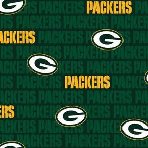 Green Bay Packers Cotton Fabric - NFL Team Logo Coton Fabric من The Yard و Fat Quarter و Half Yard و 1 Yard و 2 ياردة