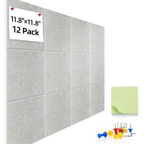 لوحة كبيرة من الفلين للجدران-47 "× 35" لوحة نشرة ، و 12 عبوة بلاط الجدران الأسود مع لاصق قوي للوحة دبوس المكتب مثالية للمنزل ، والمكتب ، وحماية جدار السهام in Kuwait