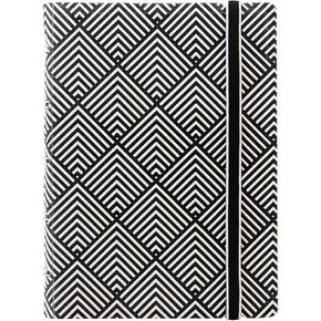 FILOFAX B115070U دفتر الملاحظات القابل لإعادة الملء ، حجم الجيب ، 112 صفحات متحركة محكم. يتضمن 4 فهارس (واحدة مع جيب) ، وعلامة الصفحة والإغلاق المرن ، وديكو بالأبيض والأسود