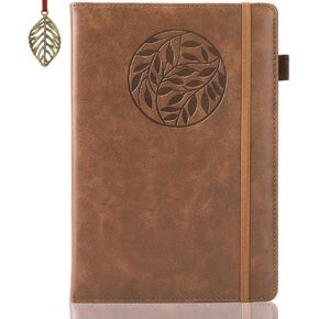 BEYONG Leather Journal Notebook for Women Men (Maple) - College Ruled 200 Pages, 5.7"×8.3", Journals for Writing, Journaling Notebooks for Work, School, Travel, Diary, Gifts