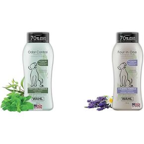 Wahl USA Dog Shampoo Bundle - صيغ التحكم في الرائحة وتهدئة - 24 أوقية