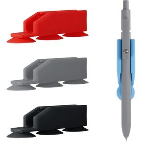 4pcs Silicone Pen Holder, Portable Penpal Holder with Suction Cup Base Pen Clip Marker Holder for Office Home School Student Classroom Teacher Supplies