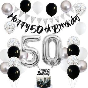 زخارف عيد الميلاد الثامن عشر للبنات الفتيات ، لافتة عيد ميلاد أسود سعيد مع سوداء مع سوداء من البالونات السوداء الثامنة 18th كعكة الكعكة رقم 18 رقائق البالون لمدة 18 سنة زخرفة الحفلات