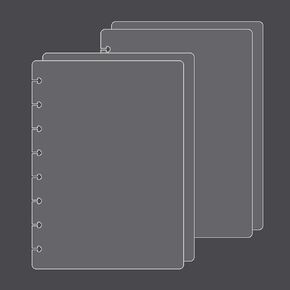 خطاب Discbound Notebook PP Covers (2 set/ 4 pcs) متوافق مع Circa Arc Tul و Happy Planner (Super Clear ، Letter)
