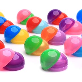 Capsule Vending Machine Colored Round Capsules Empty 100 pcs 1.26 inch - Gumball Machine Capsules Bulk Party Favor Containers - Easter Basket Stuffers Gifts Pinata Stuffers DIY Craft Supplies