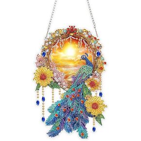 eiflow diamond art kit kit kit peacock ، diy acrylic diamonds paint verant kit kit sunflower kit للبالغين.