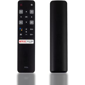 RC802V FNR2 Original Voice Remote for TCL Android TV 40S330 32S330 43S434 50S434 55S434 65S434 75S434 32S6500A 65P8S 65P8 55P8S 55P8 55EP680 50P8S 50P8 40A325 49S6800 32S6510S 32A325 (Prime Video)