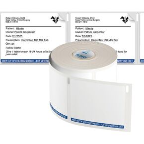 DYMO LabelWriter Veterinary Prescription Labels, 54 mm x 70 mm, 2400 labels