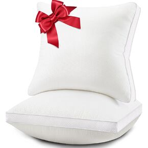 18x18 Pillows Inserts Set of 2 with Cooling Side Mesh, Solid Supportive Decorative Pillow Inserts for Couch, Sofa or Bed with Premium Down Alternative Filled