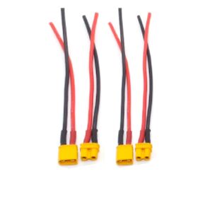 2 أزواج AMASS XT30U PLUP ADAPTER موصل الإناث مع سلك سيليكون 18AWG لبطارية RC LIPO