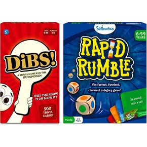Skillmatics Dibs & Rapid Rumble Bundle ، لعبة الأسرة والحفلات ، لعبة اللوح المرح ، الهدايا للأطفال ، المراهقين ، البالغين الذين تتراوح أعمارهم بين 6 ، 7 ، 8 ، 9 ، 10 وما فوق