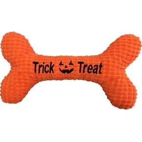 عظم Petlou Pet Plush Plush ، عظم صرير للكلاب والقطط في حجم مختلف (عظم هالوين 10 بوصات)