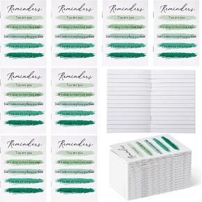 Eaasty 50 Pcs Mental Health Awareness Gifts Bulk Little Reminders Notebooks Journal Mental Health Green Ribbon Mini Notepad Inspirational Gifts for Employee Coworkers Teacher Staff Volunteers