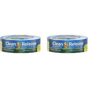 Duck Brand 240194 Clean Release Painter's Tape, 1.41 in. x 60 yd., Blue (Pack of 2)