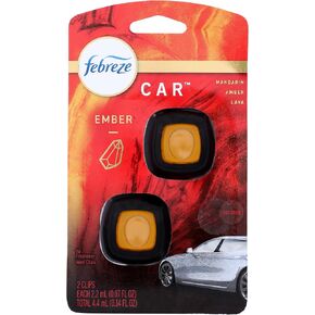 Febreze Car Ocean Scent Air Freshener Vent Clip, 07 oz. Car Vent Clip, 2 Count
