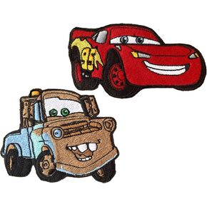 Luxpa - 2pcs Cartoon Cars - Premium Quality Prosidered Iron على بقع - زين - DIY - تطبيق سهل