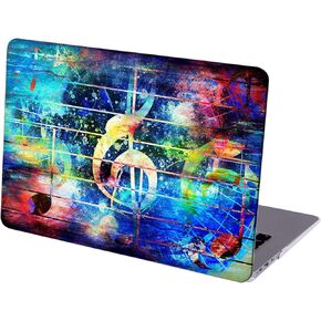 حالة متوافقة مع MacBook Pro 13 Inch ، قذيفة واقية صلبة مع غطاء لوحة المفاتيح (M1 A2338 A2289 A2251 A2159 A1989 A1706 A1708 ، 2016-2020 الإصدار) - Grunge Music Note