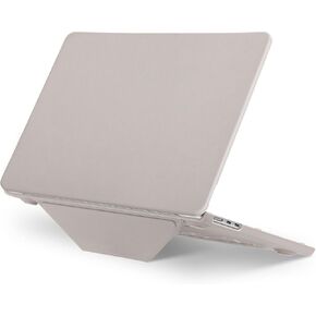 Moseso متوافق مع MacBook Air Case 13 Inch Case 2025 2024 2023 2022 M4 A3240 M3 A3113 M2 A2681 ، غطاء قشرة بلاستيكية مطلية بالجلد مع طي طية للهواء Macbook 13.6 بوصة ، أسود
