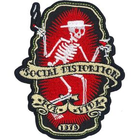 C&D Visionary Social Chispless Por Vida Patch ، Red ، Black ، White