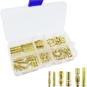 RC Bullet Connectors 2mm 3.5mm 4 مم من الذكور والإناث قابس موز مطلي بالذهب لـ RC Battery ESC Motor Wire (104pcs)