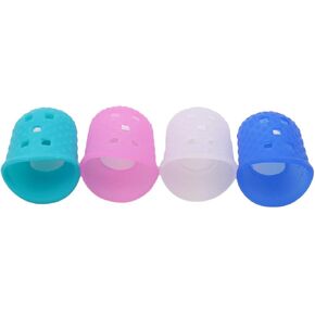 15Pcs Multicolor Silicone Thimble Tip Hollowed Breathable Freely for Withnail DIY Sewing Needlework Accessory Transparent Sewing Tools