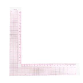 GLOGLOW Sewing Ruler, Plastic L-Square Ruler French Curve Metric Ruler Plastic Measuring Ruler for DIY Leather Handmade Sewing Tools(5808)