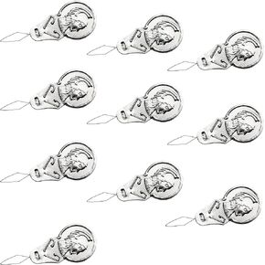 Needle Threaders - Metal Needle Threaders for Hand Sewing and Machine - Sewing Needle Threader Tool with Wire Loop for Small Eye Needles, Embroidery Floss (10)