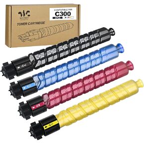 استبدال خرطوشة الحبر المتوافقة مع Weemay لـ Ricoh Aficio Savin MP C300 C400 MP C401 (الأسود ، السماوي ، الأصفر ، أرجواني ، 4 حزمة)