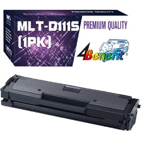 (1xblack) 4Benefit (رقاقة جديدة) متوافق مع خرطوشة الحبر MLT-D111S MLTD111 MLTD111S MLT-D111 111S العمل لـ SL-M2020W SL-M2022 SL-M202W M2070 SL-M2070FW SL-M2070W LASER PRINTER