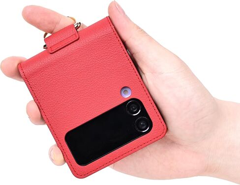 [BeYourSanta] Samsung Galaxy Z Flip 4 Venezia & Napoli Wallet Case with Card Holder, Camera Cover, and Hinge Protection - Italian Artificial Leather | (Black, Galaxy Z Flip 4 Venezia) in Saudi Arabia