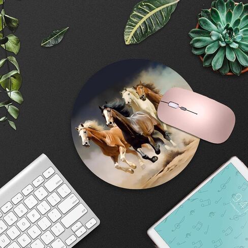 Round Mouse Pad with Coasters Set, Rustic Old Wood Inspirational Quote Stay Positive Work Hard and Make It Happen Design Mouse Pad, Non-Slip Rubber Base Mouse Pads for Laptop and Computer in Saudi Arabia