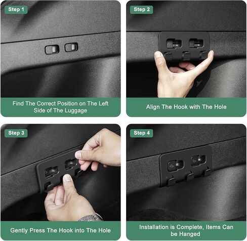 for Tesla Model 3 Upgarde Rear Trunk Hook Trunk Grocery Bag Hooks for 2017-2024 Tesla Model 3 Interior Accessories in Kuwait