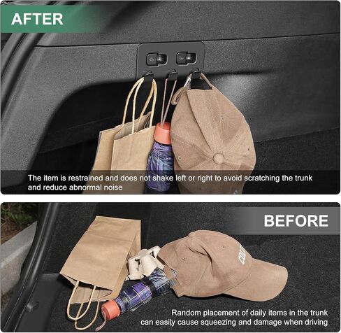 for Tesla Model 3 Upgarde Rear Trunk Hook Trunk Grocery Bag Hooks for 2017-2024 Tesla Model 3 Interior Accessories in Kuwait
