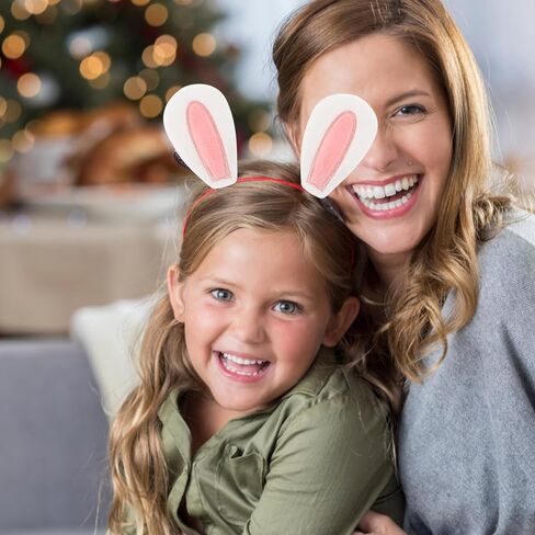 EXCEART Mini Bunny Ears Rabbit Ear Headwear 20pcs DIY Crafts for Hair Clips Headband Hair Ties Scrapbooking DIY Craft Christmas Party Supplies in Kuwait