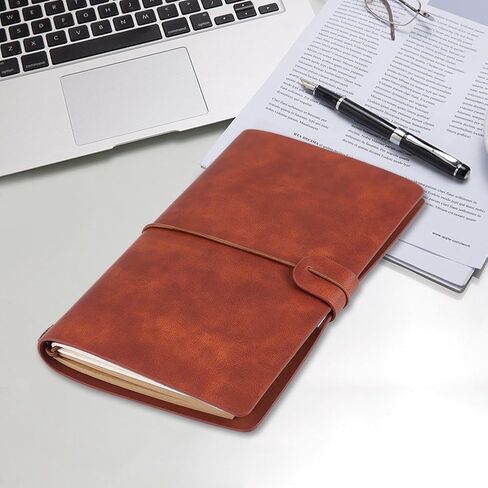 Travel Notebook,Classic Leather Cover Travel Journal Personalized Journal Diary Refillable Notepad for Writing Gifts Travelers Professionals (red) in Saudi Arabia