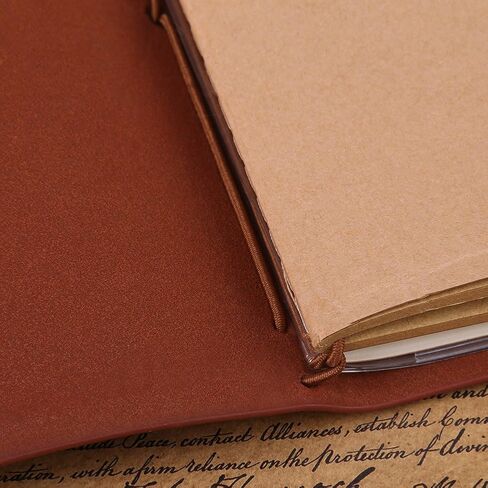 Travel Notebook,Classic Leather Cover Travel Journal Personalized Journal Diary Refillable Notepad for Writing Gifts Travelers Professionals (red) in Saudi Arabia