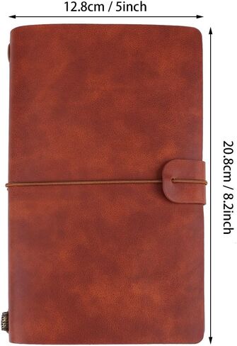 Travel Notebook,Classic Leather Cover Travel Journal Personalized Journal Diary Refillable Notepad for Writing Gifts Travelers Professionals (red) in Saudi Arabia