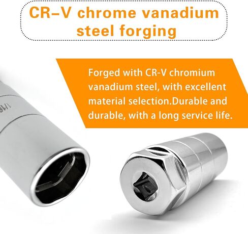 gunhunt 1 قطعة مقبس مفتاح مستشعر ضغط زيت السيارة، وحدة إرسال ضغط الزيت 3 بوصة تناسب مفاتيح 1 بوصة و1 1/16 بوصة، مقبس إرسال ضغط الزيت بتصميم عميق للسائق 3/8 بوصة، عالمي لملحقات السيارة (أسود) in Kuwait