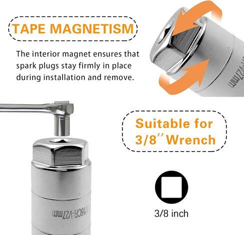 gunhunt 1 قطعة مقبس مفتاح مستشعر ضغط زيت السيارة، وحدة إرسال ضغط الزيت 3 بوصة تناسب مفاتيح 1 بوصة و1 1/16 بوصة، مقبس إرسال ضغط الزيت بتصميم عميق للسائق 3/8 بوصة، عالمي لملحقات السيارة (أسود) in Kuwait