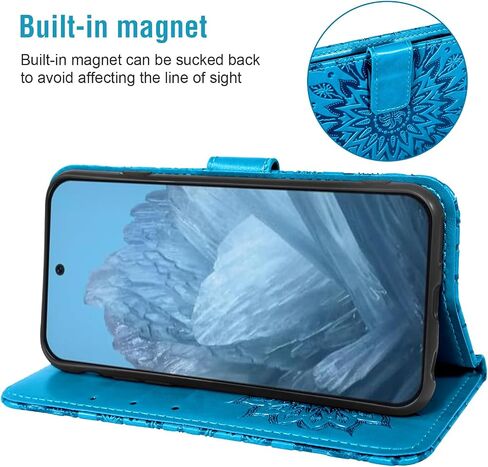 Phone Case for Google Pixel 9 Pro XL 6.8" 2024 Wallet with Tempered Glass Screen Protector Sunflower Leather Slim Flip Cover Card Holder Stand Cell Accessories Pixel9 9Pro 9ProXL Nine Women Purple in Kuwait