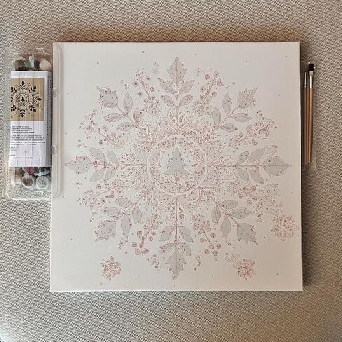 ColourMost's Original Paint by Numbers Kits-Serenity Mandalas-Mountain #01 (Round, Diameter 40cm/16) Includes Paints, Canvas, and Brushes (Unframed Canvas) in Saudi Arabia