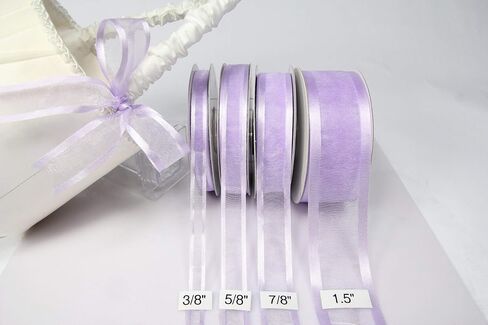 AmoreCreations 3/8 Inch x 25yds Organza Ribbon with Satin Trim for Wedding Baby Shower Gifts DIY Bows Craft Dancer Wands and More - Colors Guaranteed by AmoreCreations (Red, 3/8 Inches x 25yds) in Saudi Arabia
