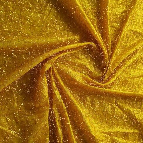 YYCRAFT Tinsel Fabric Metallic Eyelash Uragiri Lame Fabric by The Yard 59 Inches Wide Long Hair Shiny(2 Yards,White) in Saudi Arabia