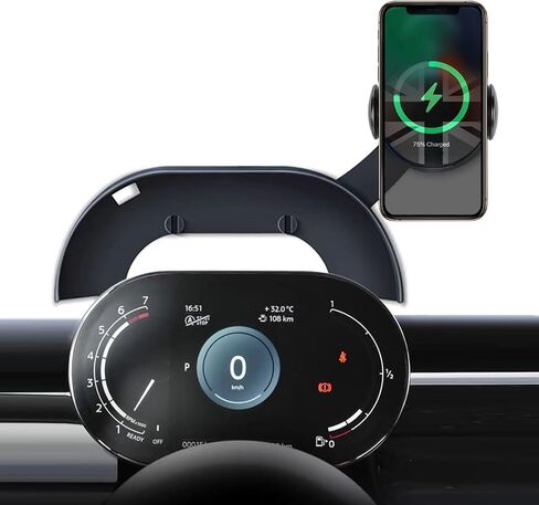 Persevere BMW Mini Cooper Car Phone Holder for F65, F66, J01, J05, F01 Models, Rotated 360°, Freely Adjustable Angle, Solid Clip Portable Holder, for Round Center Control Display (Manual Left Side) in Saudi Arabia
