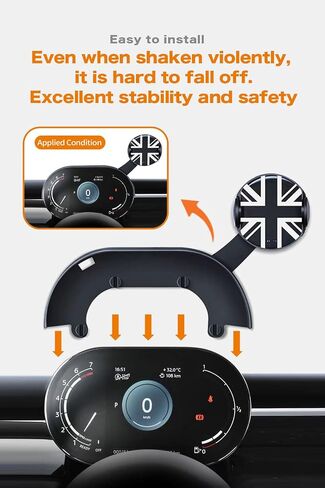 Persevere BMW Mini Cooper Car Phone Holder for F65, F66, J01, J05, F01 Models, Rotated 360°, Freely Adjustable Angle, Solid Clip Portable Holder, for Round Center Control Display (Manual Left Side) in Saudi Arabia